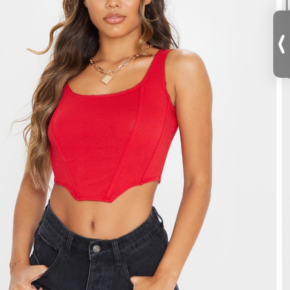 Pretty little thing red corset top